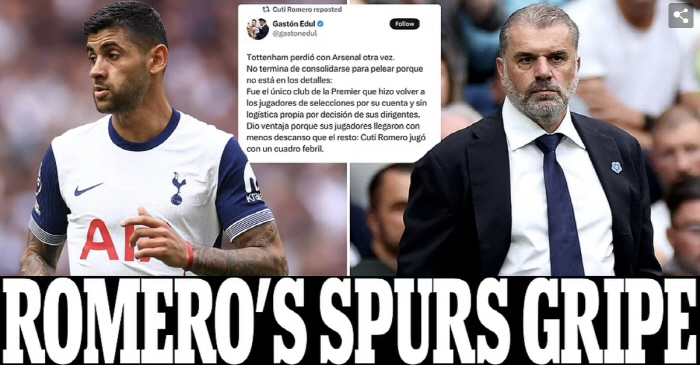 'Lost by saving money!' Romero raged, Arsenal private jet → Tottenham long-distance travel 'North London derby'