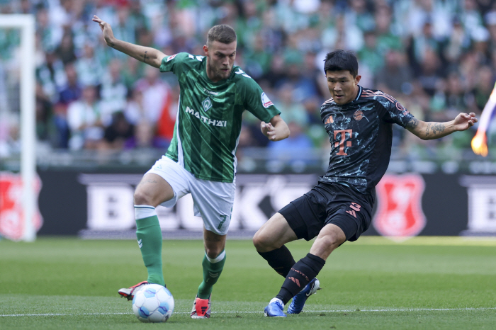 'Monster Returns Perfectly' Kim Min-jae, Munich supports 5-0 victory over Bremen with full-time perfect defense, 29 goals and 6 matches won → leading the Bundesliga