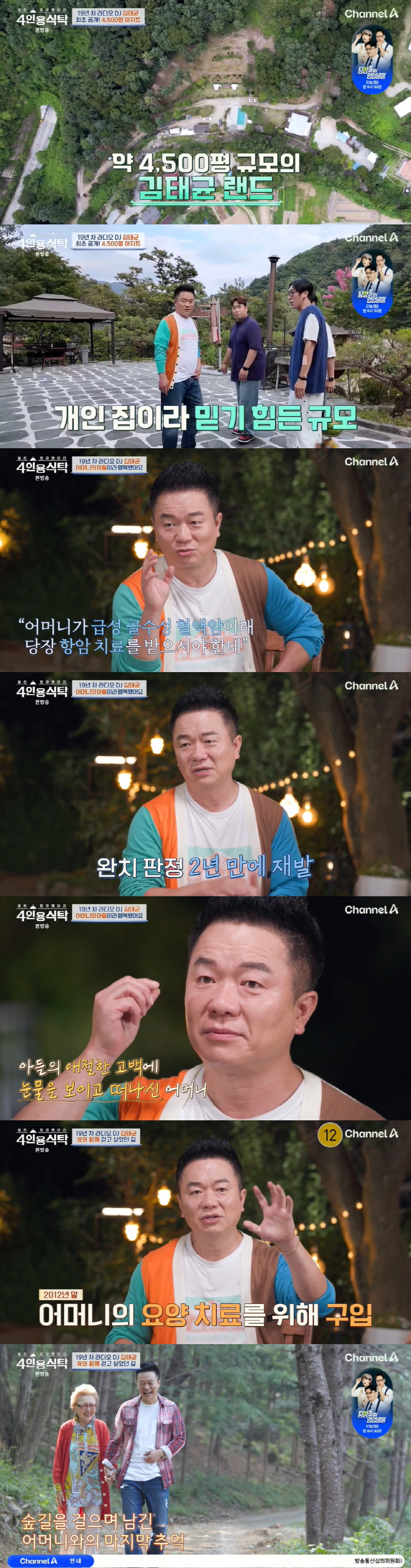 Kim Tae-kyun, inside the 4,500 pyeong villa, all the way to the valley..'It's hard to buy to fight blood cancer' '('Four-person table')