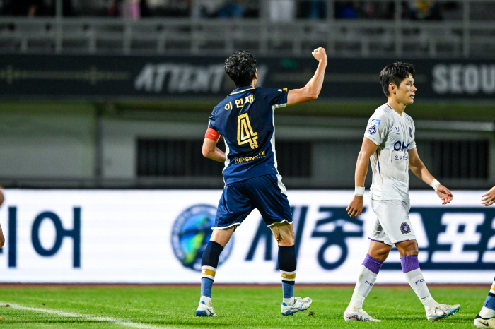 Lee In-jae's winning goal. E-Land won 1-0 over Anyang..6 points from the lead 'I see promotion'