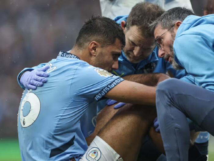 Man City is on the verge of losing five games in a row...'Core MF' Rodri ruptures cruciate ligament'Season Out Likely'