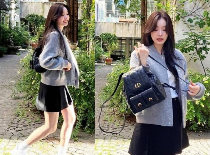  Kim Yu-na, who completed a dashing look with a Varsityskirt, has sophisticated beauty