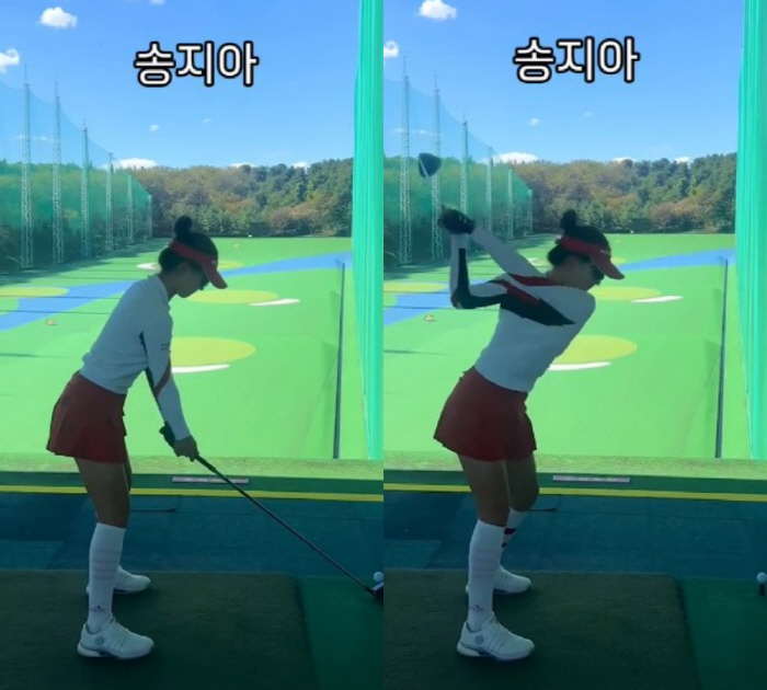  ''Song Jong-guk's daughter' Song Ji-Ae's golf skills'Nice shot'