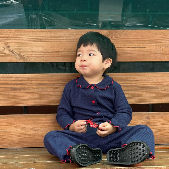 'Jason ♥' Hong Hyunhee's JUN BEOM, 3 year olds 'Fluttering'...Daycare center peppy 'admission look'