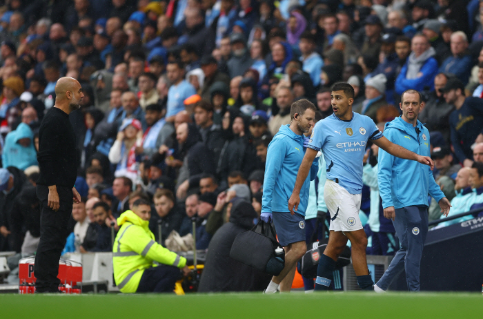 Worst of the worst, eventually out of season...Rodri's cruciate ligament  meniscus rupture → Man City championship competition red light