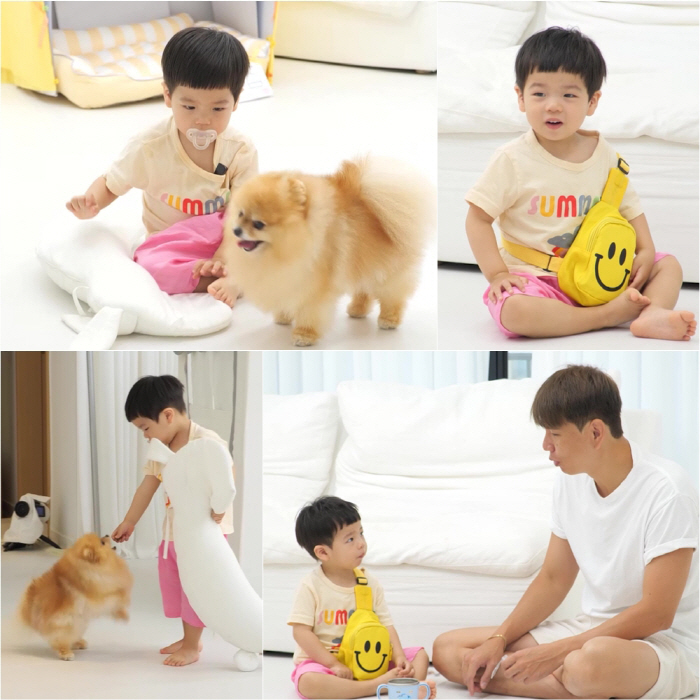 25-month-old Junbeom is already showing off his younger charms that catch older sister ('Shudol')