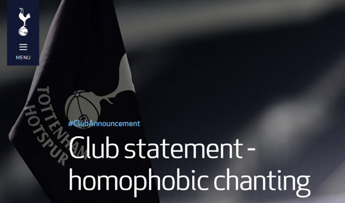 'Homosexual fan chants to Mason Mount, stern' Tottenham club official statement