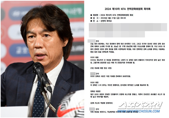 ''All agree, most recommended' Director Hong Myung-bo wanted to disclose the truth of the '10th meeting of the committee'