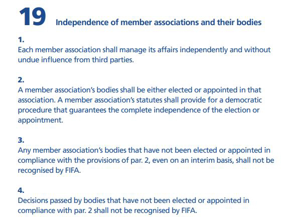 'KFA sanctions in case of third-party intervention' A warning notice has already been sent immediately after FIFA-AFC National Assembly questions