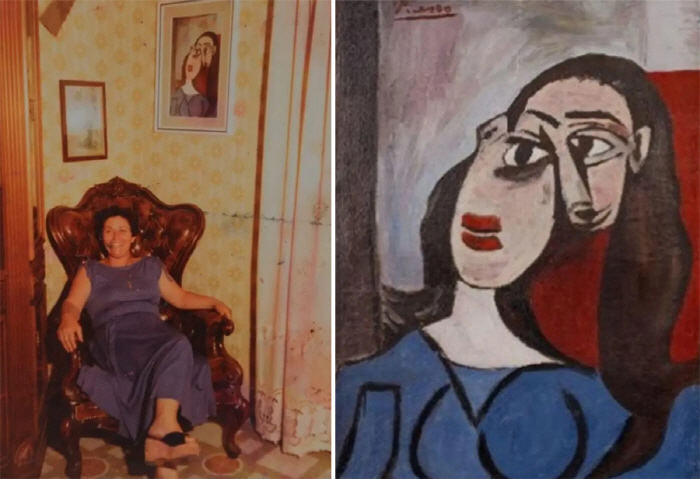 The painting in the living room is worth 8.7 billion won, which turned out to be Picasso's work