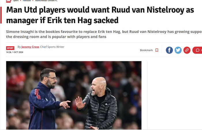 'The players want him.' Why Nistelrooy is a strong candidate for Manchester United's successor British media 'I think the players will ask the leadership to appoint him'