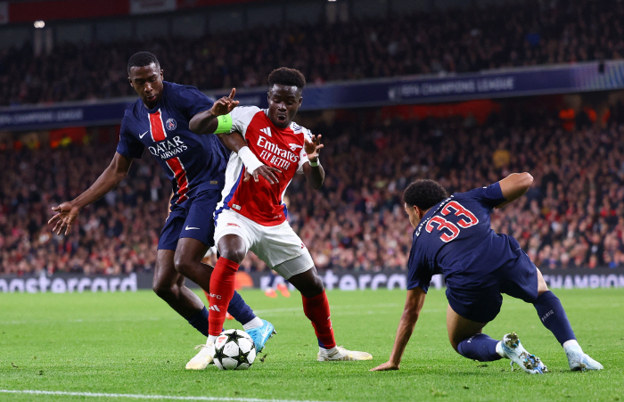  Arsenal win 2-0 over PSG! 'Full time' Lee Kang-in, it's a shame that no-turn shooting is done