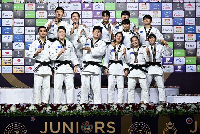 Korean Youth Judo Wins '3 consecutive Cool Runs' Bronze Medal in Mixed Team at World Championships