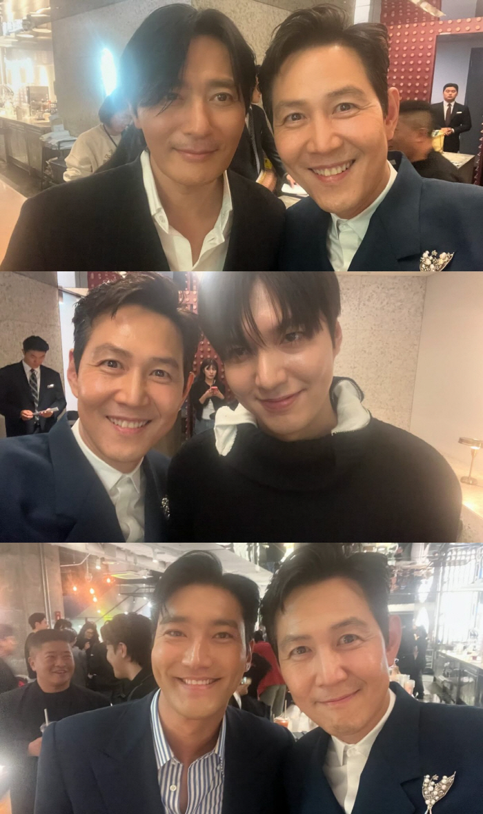  'I wish I cleaned the lens'Lee Jung-jae, in a picture of blurring, with Jang Dong-gun, Lee Min-ho, and Choi Si-won'Chemistry Explosion' (Ordinary family)