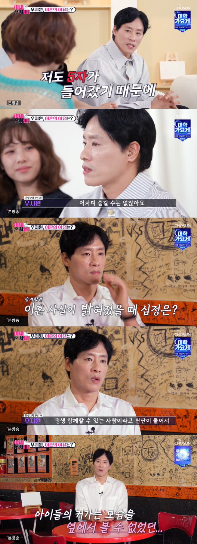 Woo Ji-won 'Police while arguing with his ex-wife, it's not a decisive moment for divorce.' 'Now I'm alone'