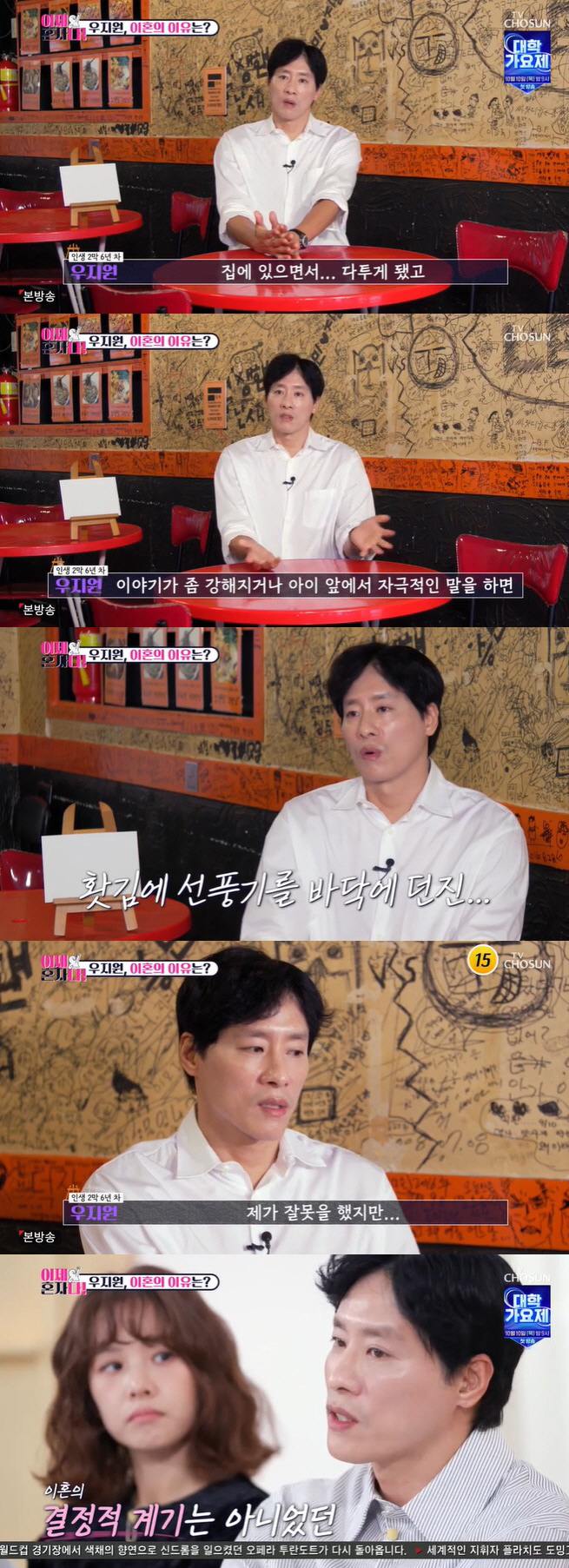 Woo Ji-won 'Police while arguing with his ex-wife, it's not a decisive moment for divorce.' 'Now I'm alone'