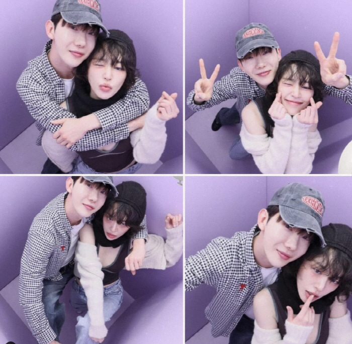 Brown Girl Cain meets her ex-husband Jo Kwon and has only met for 14 years in a sweet back hug 'Adam couple'