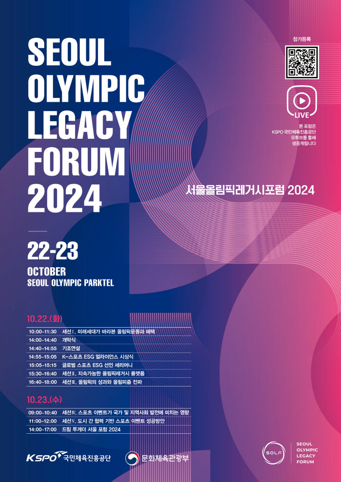 The Korea Sports Promotion Foundation will host the Seoul Olympic Legacy Forum 2024