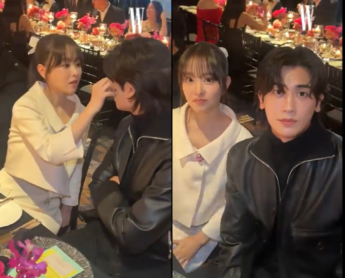 Park Bo-young and Park Hyung-sik got touched..'Look at the camera and ice'