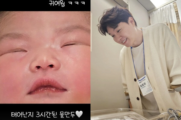 Park Soo-hong ♥ Kim Daye's daughter, the newborn baby has a lot of hair..Even the dark double eyelids 'Blessed Genes'