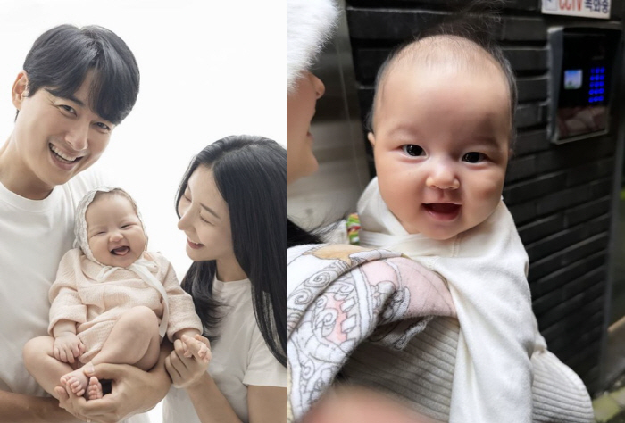 Lee Ji-hoon ♥ Aya's newborn daughter, her features are so clear...a blessed gene