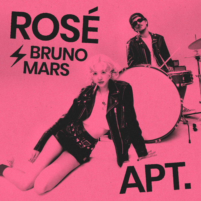  Black Pink Rosé kisses Bruno Mars, collaboration single 'APT.' announced today (18th)