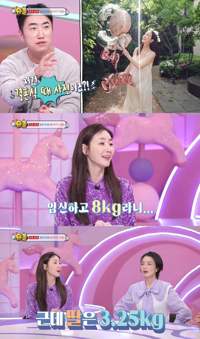 Choi Ji-woo gained 8kg after pregnancy, and his daughter gained 3.25kg('Shudol')