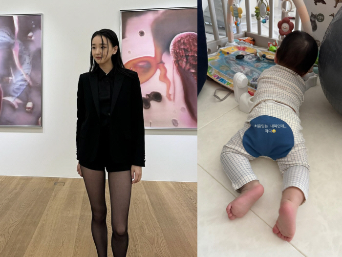 'Financier ♥' Son Yeon-jae, 8 months old, has she grown this much already? long limbs resembling a mother