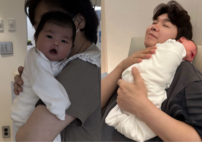  'Kim Daye ♥' Park Soo-hong succeeded in making first eye contact with his daughter, Abalone.'I'm getting more and more frustrated.' Affection dripping