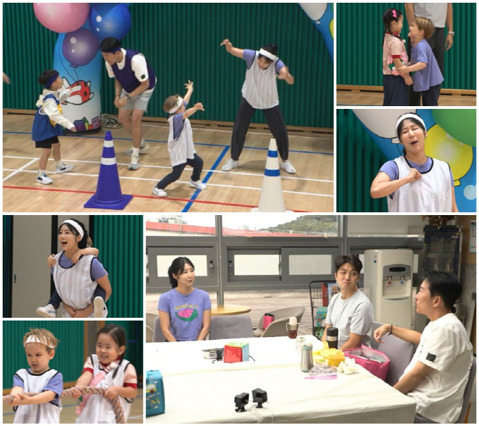 Sayuri struggled for 'Daddy's Sports Day'...Eventually, I get tired and give up on 'knockdown' ('Daddy's a middle-aged boy')