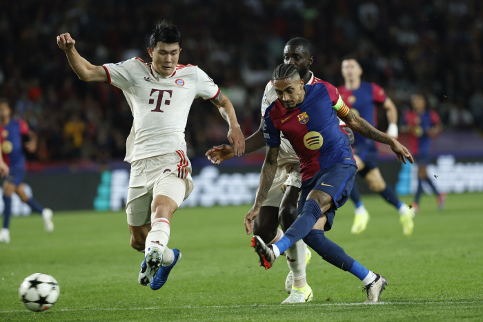 ''Unshakable' Kim Min-jae tows no runs with a supertackle...Bayern win 5-0 at Bochum 'leading run'