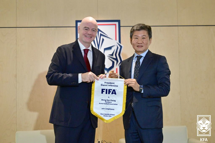 'AFC Awards'President Chung Mong-gyu'Infantino FIFA President's appointment of a coach'Say 'I don't understand'