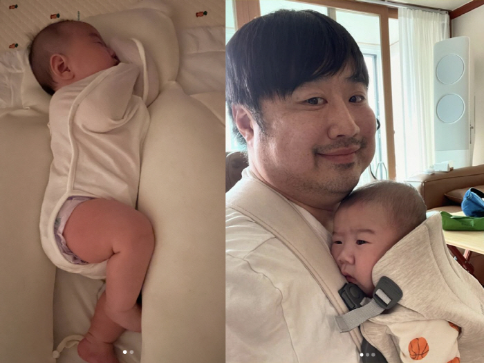 Lee Eun-hyung ♥ Kang Jae-joon Bungeoppang, blue-chip newborn baby's chubby legs 'Drawing attention'