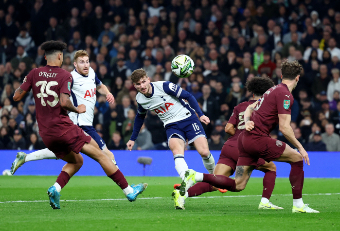 Son Heung-min's first hope of winning the championship was alive' Tottenham without SON, Werner's first goal  Bissuma Super Save will clash with Manchester City in the quarterfinals of the 2-1 Championship (EFL Review)