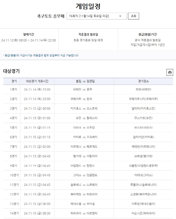 'Hong Myung-bo's match against Kuwait on the 14th' Will Sports Toto win 1.2 billion won x 1st place in prize money