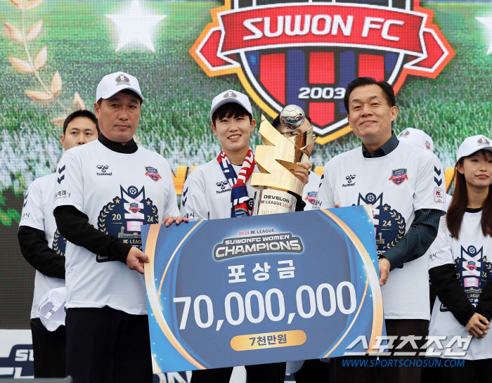 'Win prize money of 70 million won, Suwon FC women, let's go overseas training!' Suwon Mayor Lee Jae-joon's female celebration ♥ Hwaseong Haenggung Palace 'Ohcha' Parade, which was like a civic club