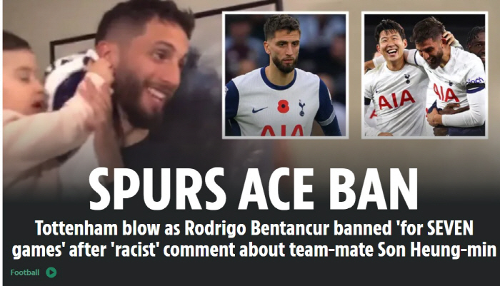 'Is this the best?' Tottenham appeals Bentancur disciplinary action'SON racism'7 games too harsh'