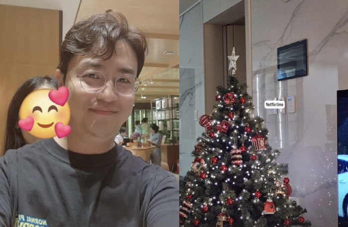 Choi Dong-seok, decorating a tree with his children during the custody battle with Park Ji-yoon..My precious weekend dad's happiness