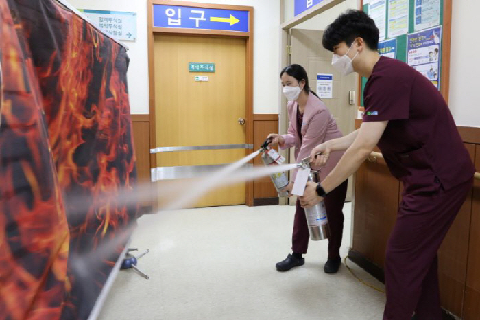 Suncheonhyang University Cheonan Hospital Joint Fire Drill with Fire Department'Enhance Safety Capabilities'