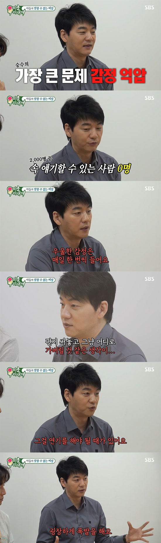 Kim Seung-soo blew up on the staff. 'It's not going to work..He's so mad that he's blacked out' ('My Little Old Boy') 