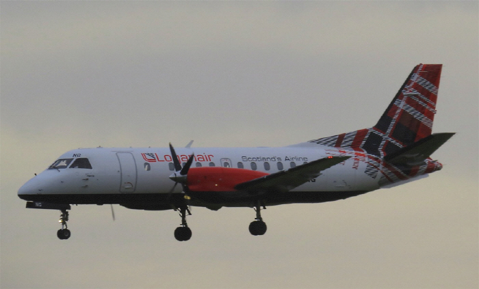 Right after takeoff, the plane was struck by lightning, damaging the windshield, and making an emergency return