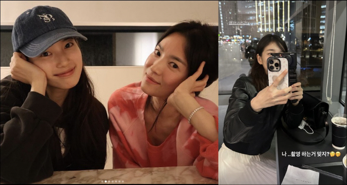 Song Hye-kyo and Su-ji didn't have enough time to spend their birthdays together, so we were this close even on a play date