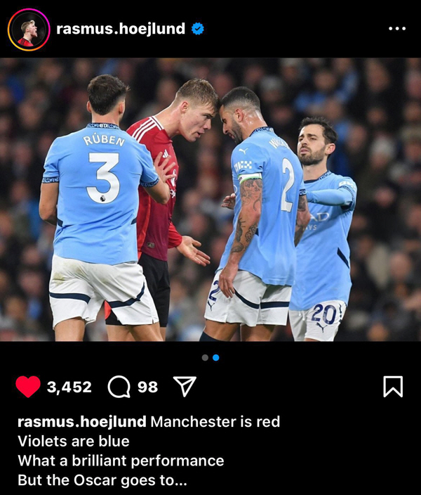 Oscar, go to... Manchester City Captain Mocks Manchester United FW Publicly 13 Years Young Due to Undeserved Diving...Even your best friend can't shield you