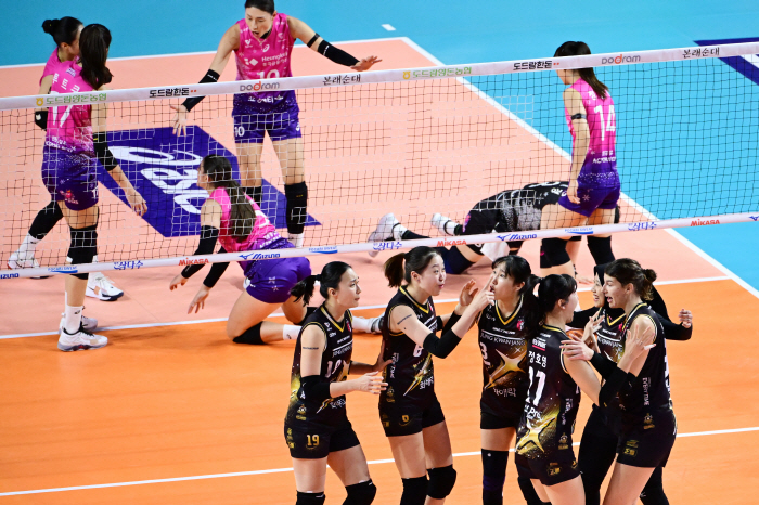 Heungkuk Life Insurance has finally lost, and the women's team has failed to win the most consecutive games in a season...Jeong Kwan-jang blocked Heungkuk Life Insurance from winning 15 games in a row and won 5 games in a row 