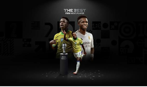 Big smile Vinicius wins FIFA Football Awards Men's Player of the Year...Real UCL, Super Cup, and League Championship Players