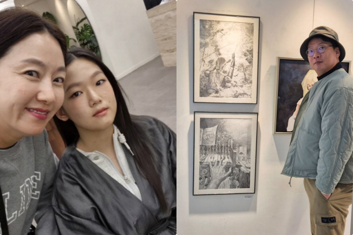 Park Jun-hyung ♥ Kim Ji-hye's 3rd daughter in middle school, I heard she passed a prestigious art high school..Showing off your drawing skills and writing skills