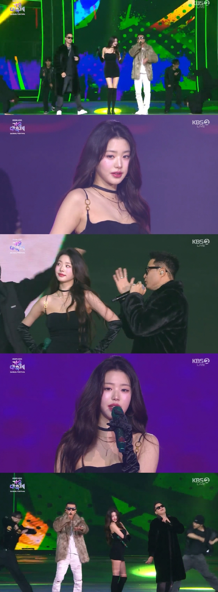 Jang Won-young, Um Jung-hwa, tell me with the homage Jinusean. The best visual on stage 