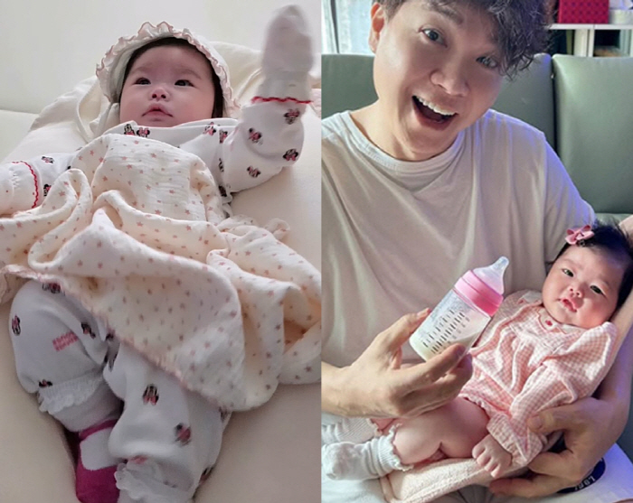 Kim Daye ♥ Park Soo-hong's daughter is already growing up to be tall with dark double eyelids on the 68th