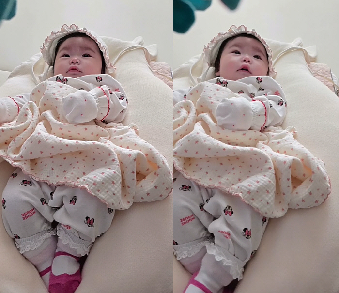 Kim Daye ♥ Park Soo-hong's daughter is already growing up to be tall with dark double eyelids on the 68th