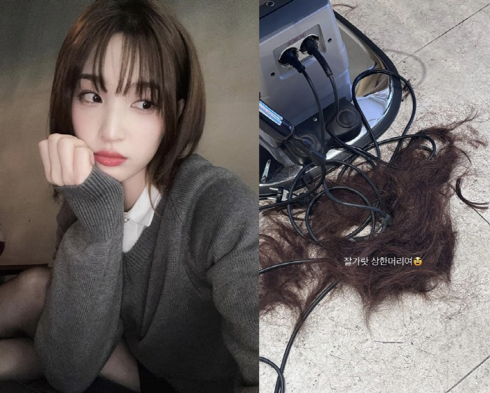 After Yulhee and Choi Min-hwan explained their prostitution..I cut my long hair. It causes short hair